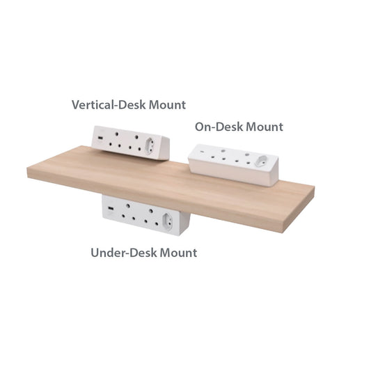 Power Hub with USB C – Under Desk Mounting