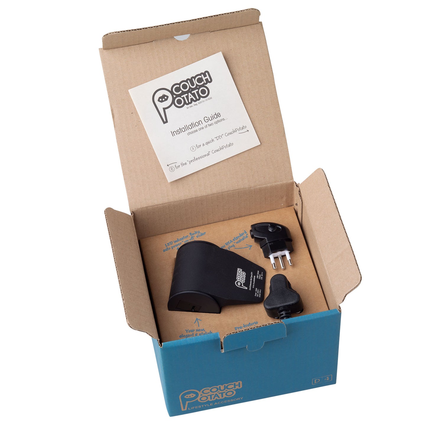 Couch Potato – Smart USB Charging Plug with Power Cable