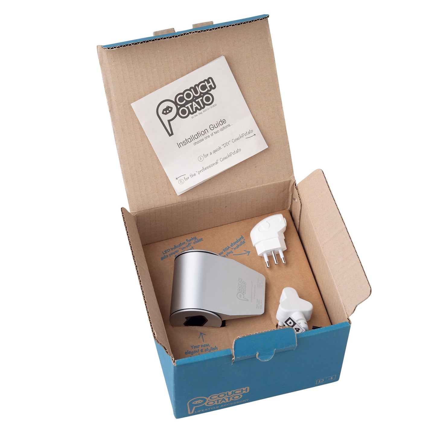 Couch Potato – Smart USB Charging Plug with Power Cable