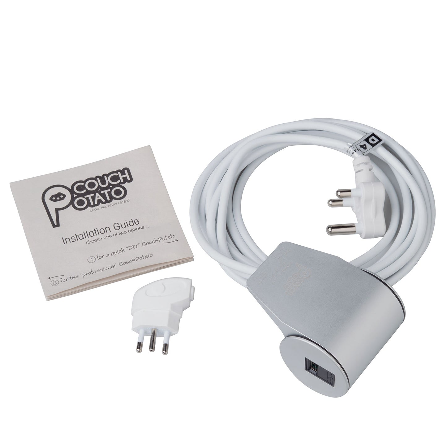 Couch Potato – Smart USB Charging Plug with Power Cable