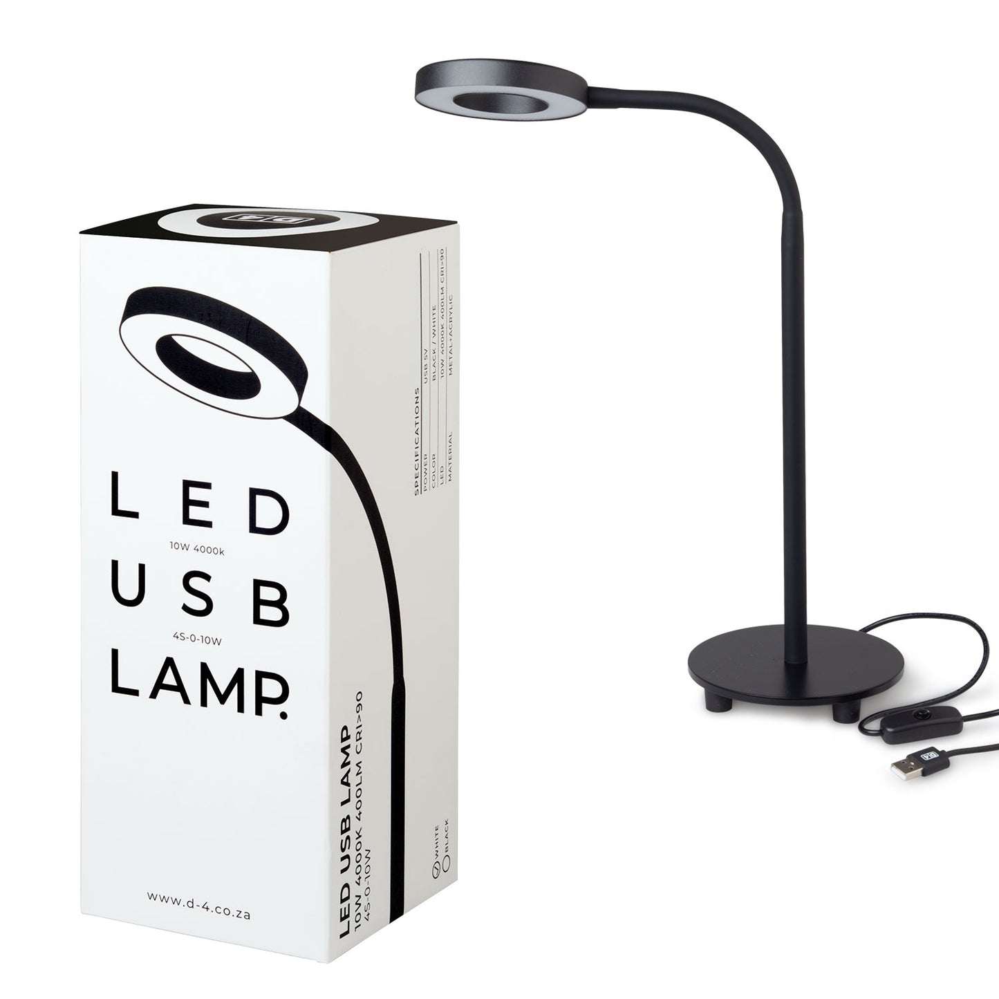 USB Powered Free Standing Flexible Multi Directional LED Desk Lamp