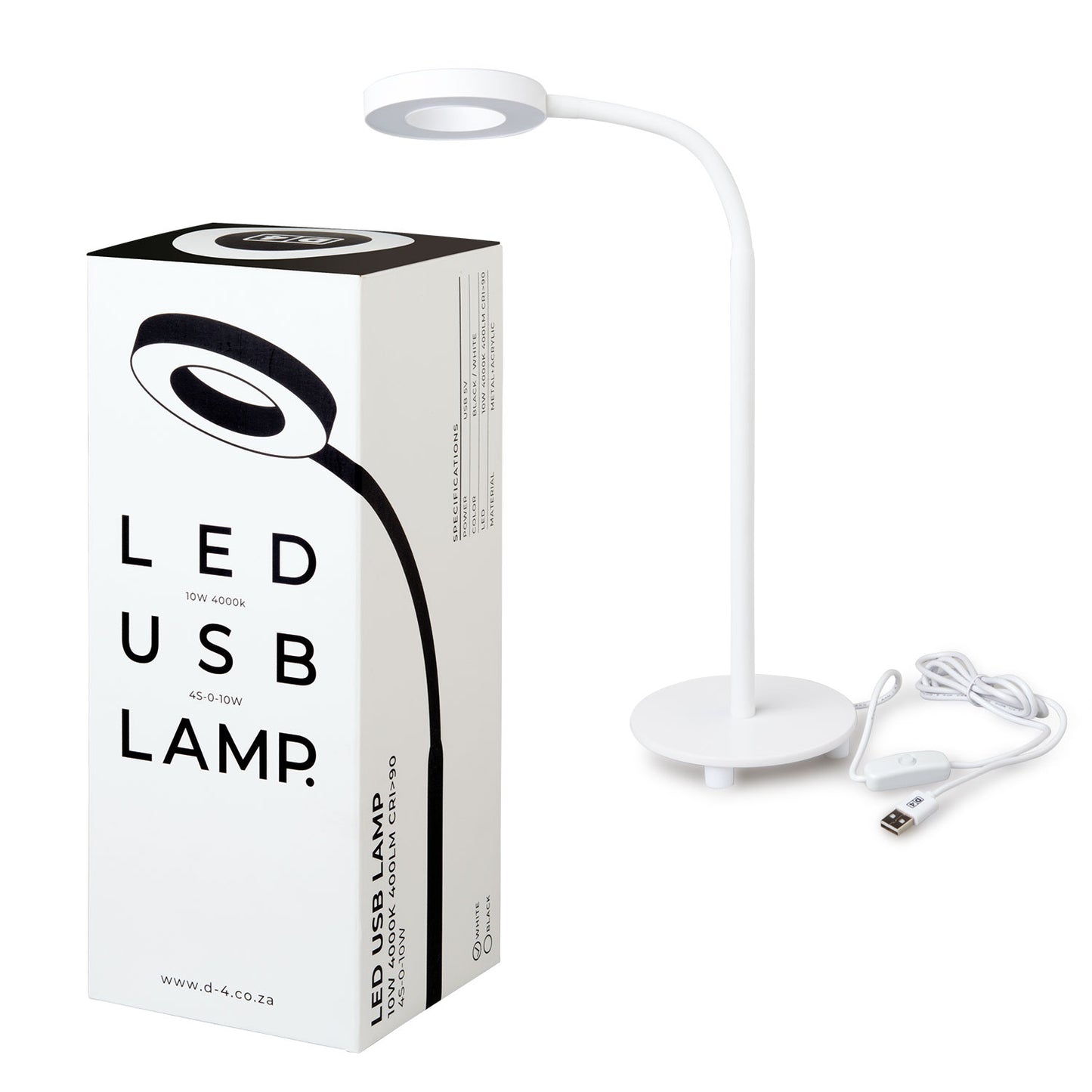 USB Powered Free Standing Flexible Multi Directional LED Desk Lamp
